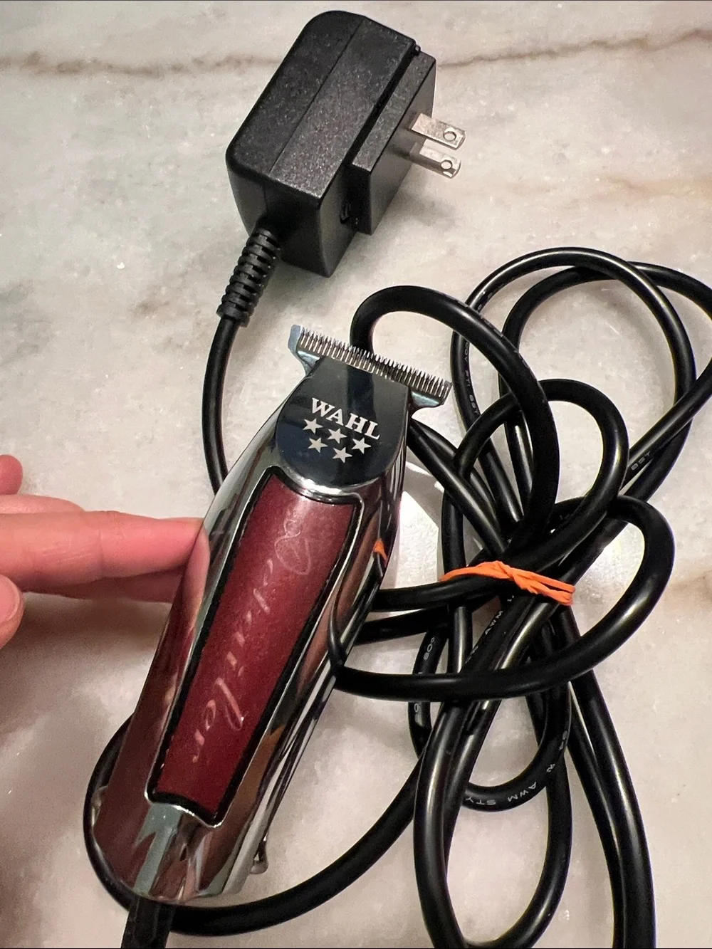 Wahl Professional 5-Star Detailer (corded) – chrome/burgundy red